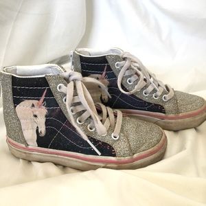 Vans Sk8 Hi Zip Unicorn Skate Shoe Kids Size 11